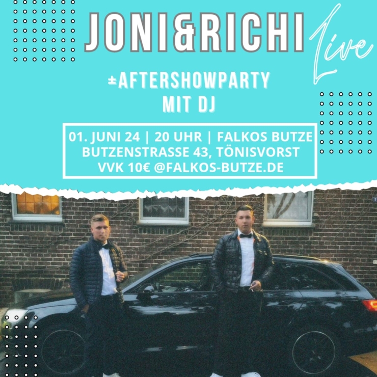 JONI & RICHI Live + Aftershowparty mit DJ
